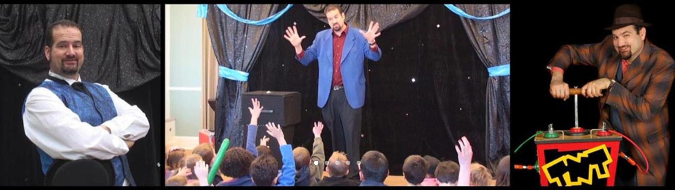 rotating banner Kier Royale doing magic shows